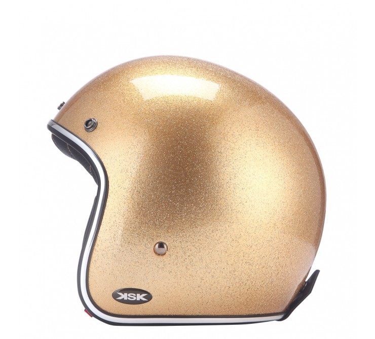 casque jet moto scooter doré glitter ksk