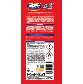 Rénovateur plastiques extérieurs 400ml