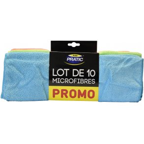Lot de 10 microfibres - Auto Pratic