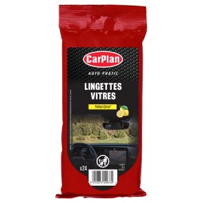 Lingettes vitres Citron - Carplan Auto Pratic