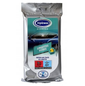 Lingettes Vitres Citron x25 - Triplewax