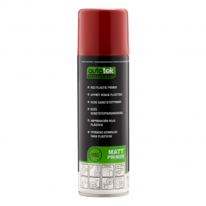 Peinture aerosol d'apprt plastique rouge