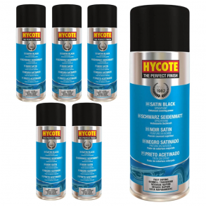 Peinture Sechage Rapide Noir Satine Pack 6