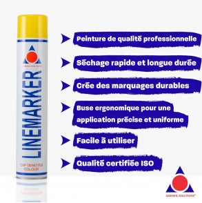 Line Marker - Bombe de Peinture Jaune 750ml