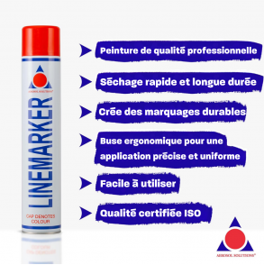 Line Marker - Bombe de Peinture Rouge 750ml
