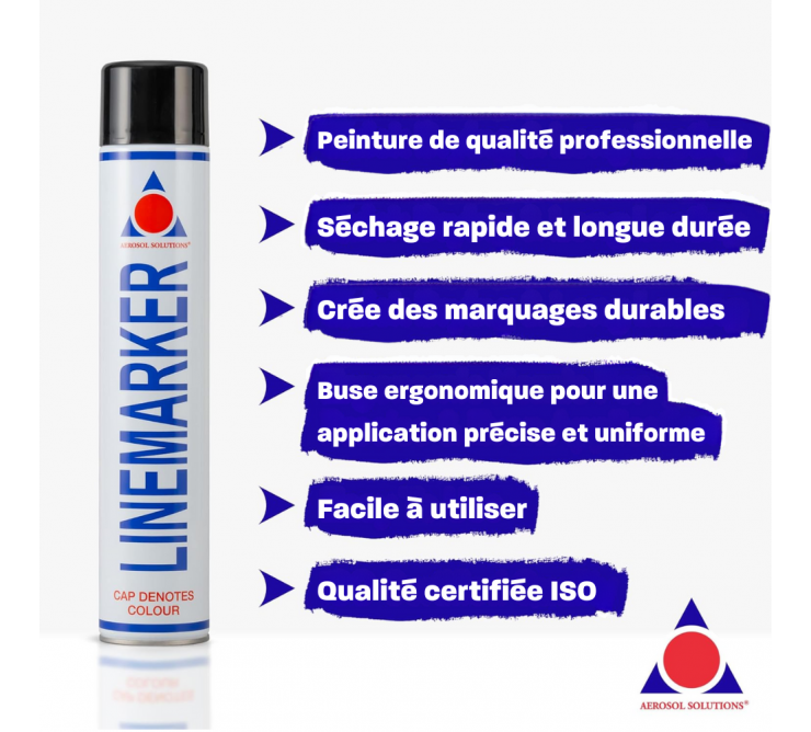 Line Marker - Bombe de Peinture Noir 750ml