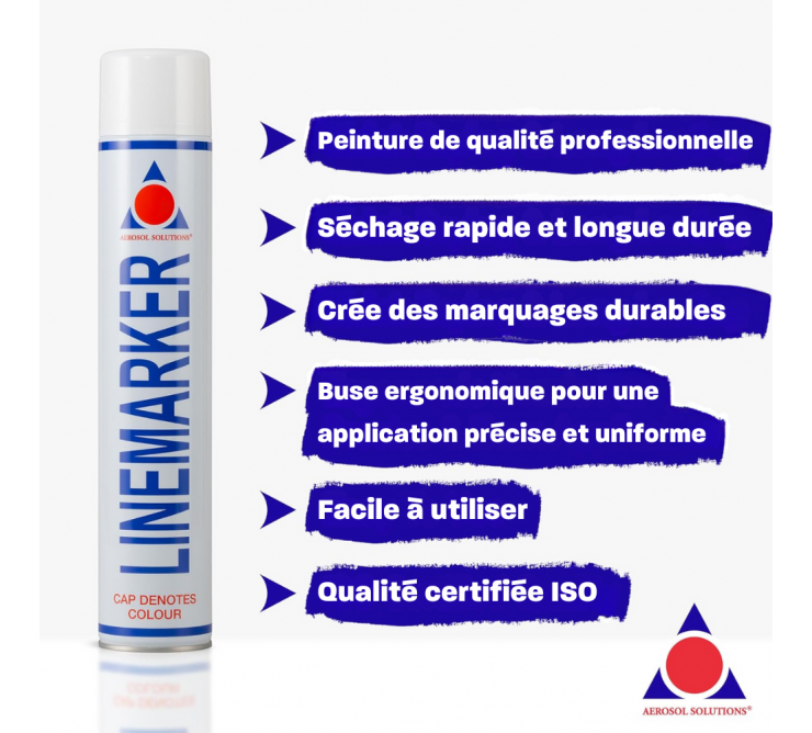 Line Marker - Bombe de Peinture Blanc Pack 6 750ml