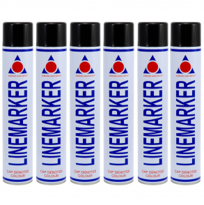 Line Marker - Bombe de Peinture Noir Pack 6 750ml