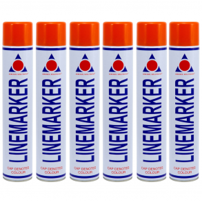 Line Marker Bombe de Peinture Orange Pack 6 750ml