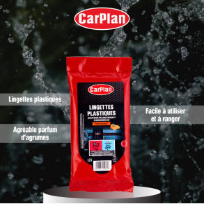Lingettes plastiques Agrumes - Carplan Auto Pratic