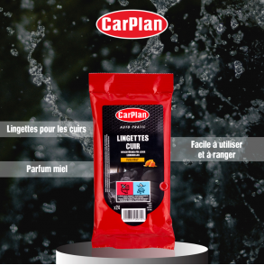 Lingettes cuir Miel - Carplan Auto Pratic