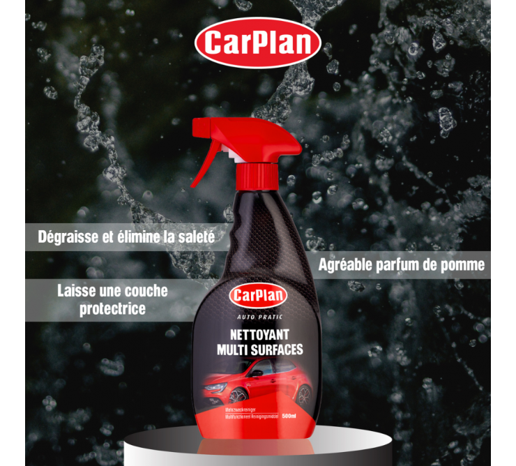 Nettoyant multi surfaces Pomme 500ml - Carplan Auto Pratic