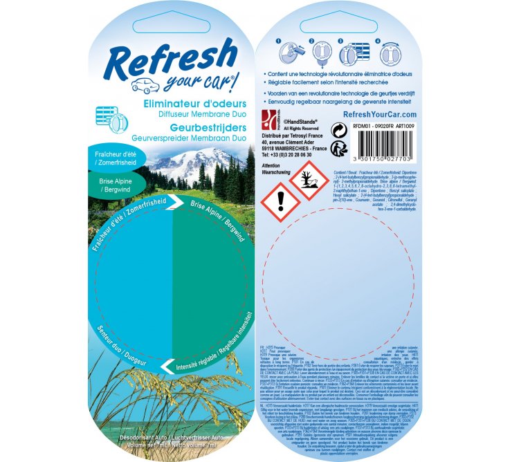 Désodorisant auto senteur duo - Refresh