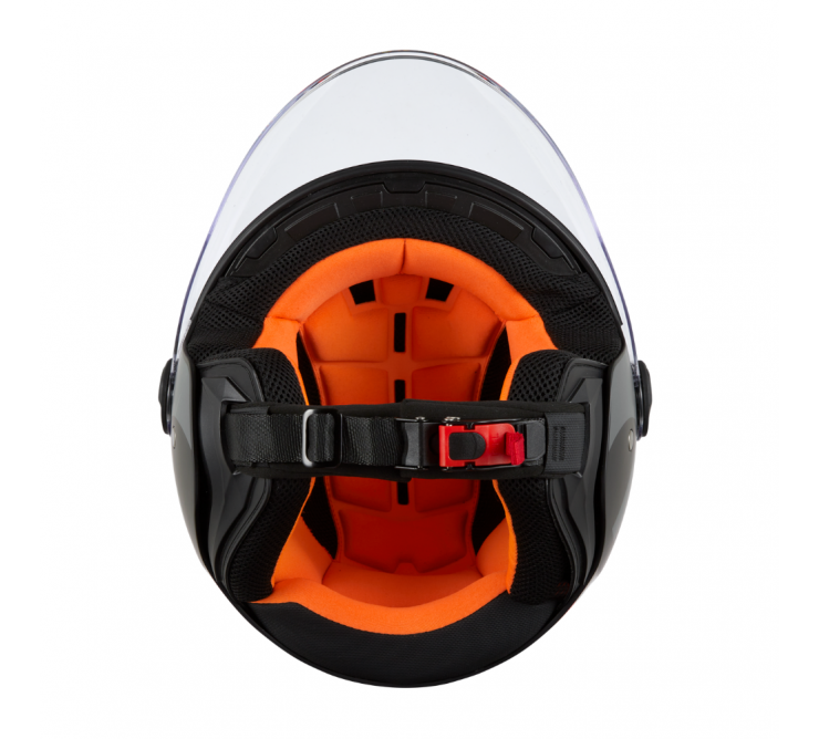 CASQUE DEMI JET KSK KLJ Orange et noir
