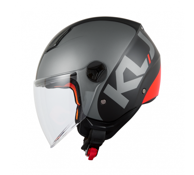 CASQUE DEMI JET KSK KLJ Orange et noir