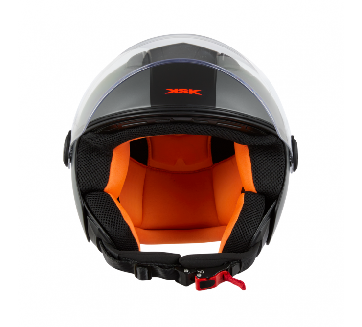 CASQUE DEMI JET KSK KLJ Orange et noir