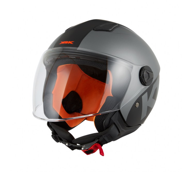 CASQUE DEMI JET KSK KLJ Orange et noir