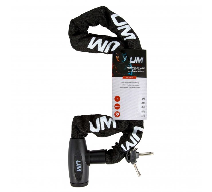 Antivol Chaîne Pour Scooter De Mobilité, Vélos électriques Et Fauteuils – 80 Cm – Cadenas à Clé Renforcé – Revêtement Imperméable – Livré Avec 2 Clés