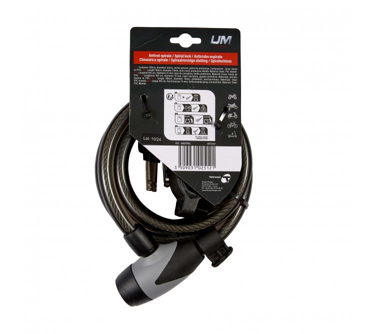 ANTIVOL SPIRALE 1.85M
