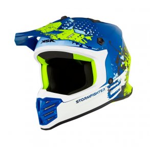 Casque cross enfant Stormfighter + gants cross
